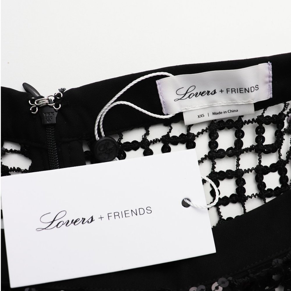 NWT Lovers + Friends Bliss Sequin High Rise Wide Leg Paillette Pant XX Small XXS - Picture 5 of 8
